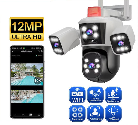 V49 6K Three-Lens PTZ solar security cameras nz